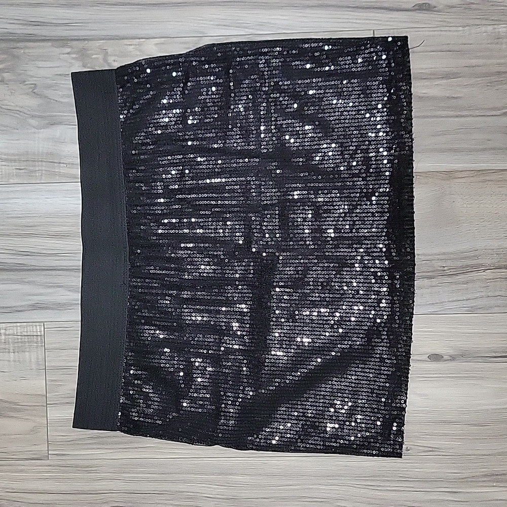Black Sequin Mini Skirt Wet Seal